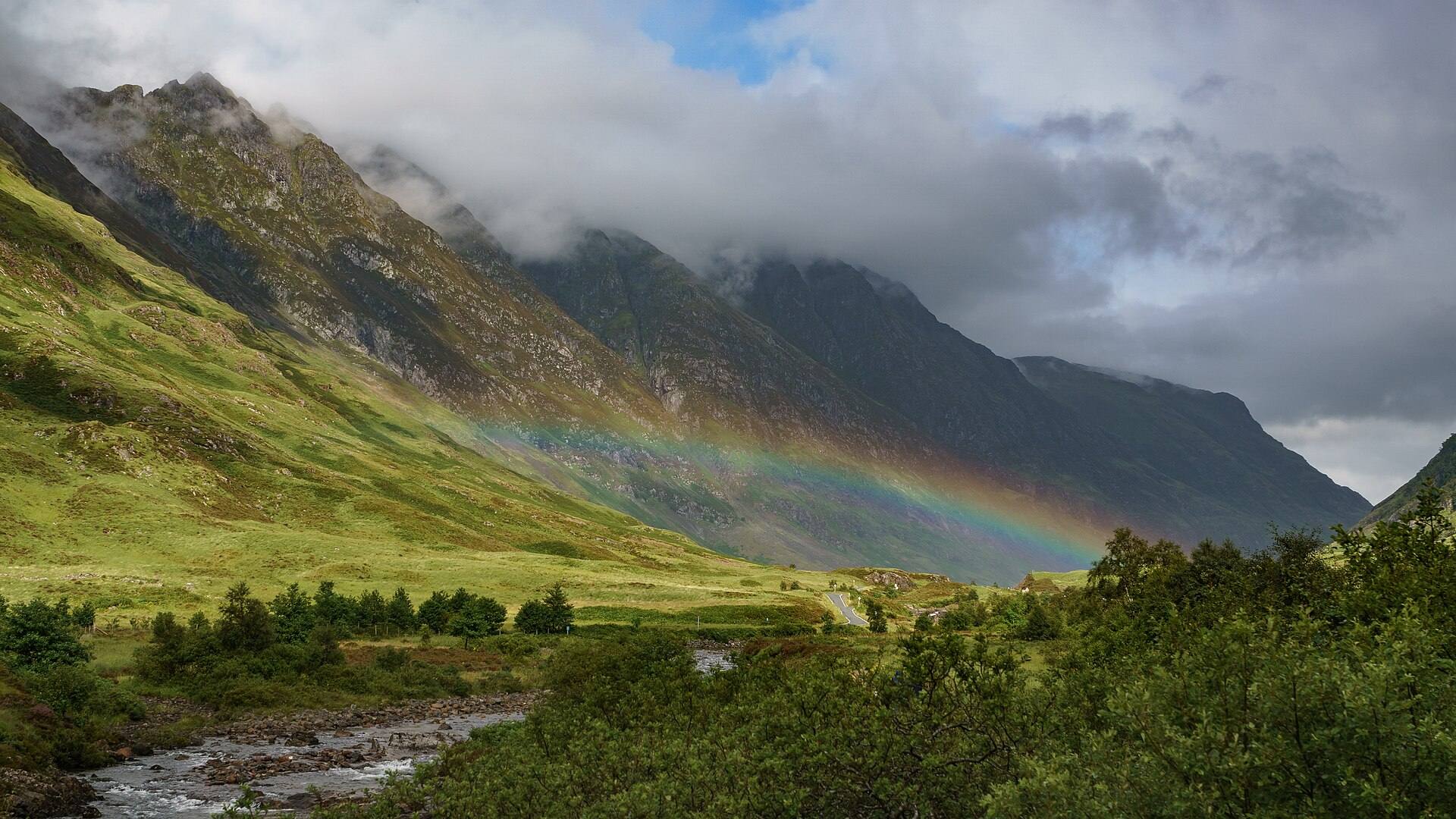 Glen Coe i det skotske hoejland